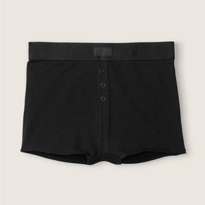 PINK High-Waist Boyshort Panty L Black
